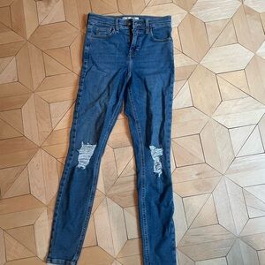 Women's Blue Distressed Jeans